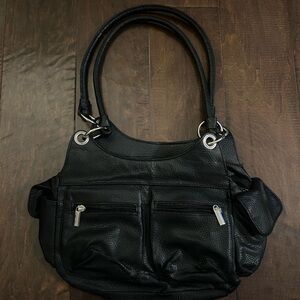 Elegant Black Leather Handbag